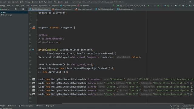 Modern UI/UX Design | RecyclerView | CardView In Android Studio | Food App Android Studio