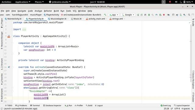 27.Lets Play First Song in our App | Music Player Application | Android Development Kotlin in Hindi смотреть онлайн