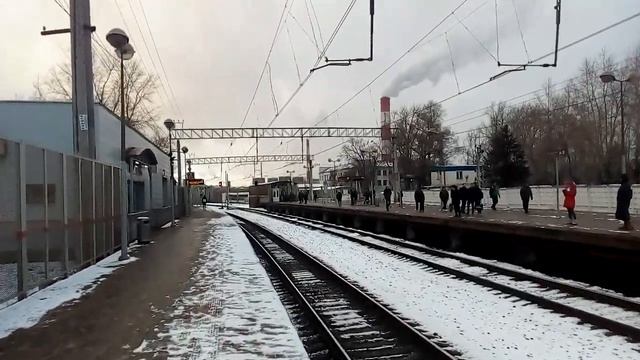 Москва 1817 ж/д платформа Фрезер (будущая станция МЦД D3) зима день