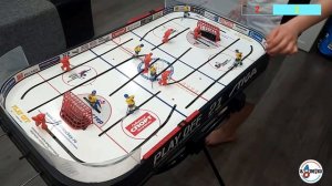 Настольный хоккей .Stiga 2021. Невероятно веселая игра Алешки против папы.