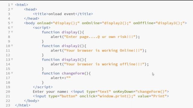JavaScript Keyboard Events | onKeyDown onKeyPressed