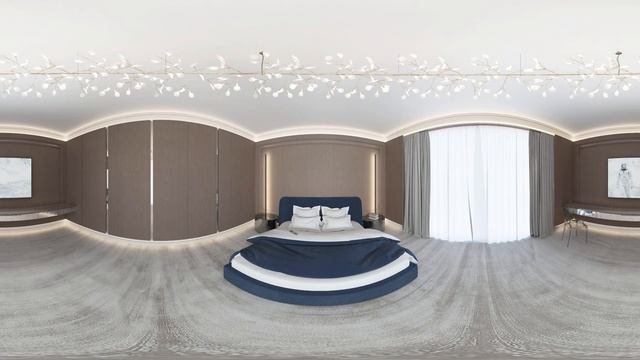 Дизайн спальни 360 панорама / Bedroom design 360 panorama