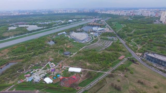 Живописный мост и заброшенный ресторан-НЛО. Полёт над городом. часть 2