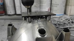 Сверление отражателя по кондуктору