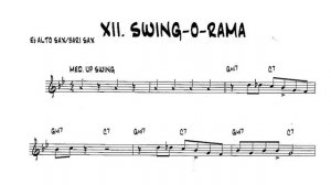 BACKING TRACK - XII. SWING-O-RAMA - Bob Mintzer 15 Easy etude - Bob Mintzer for Eb. Saxophone