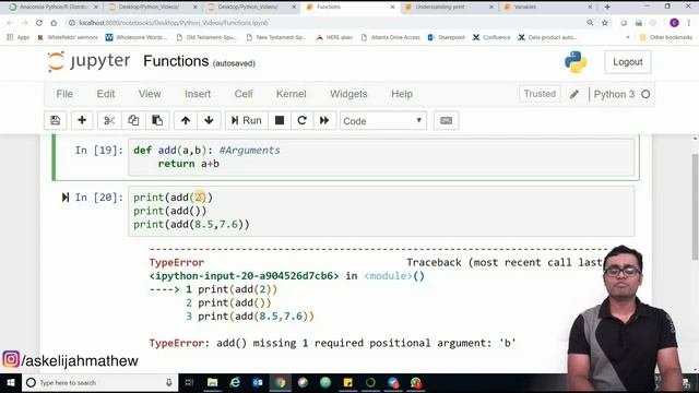 Functions in Python, default arguments & keyword arguments