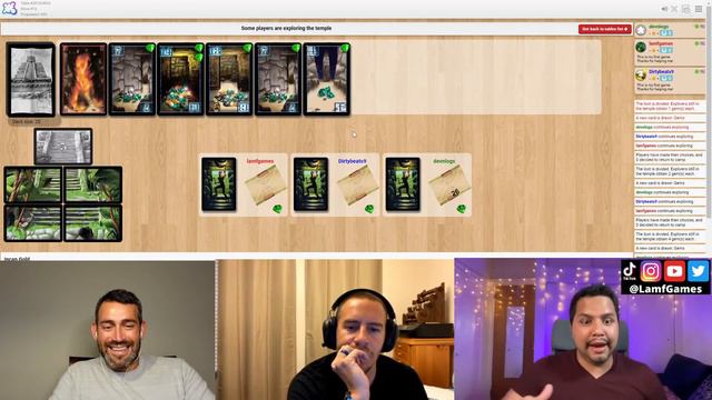 INCAN GOLD | Board Game Arena | Playthrough ft. @lamfgames