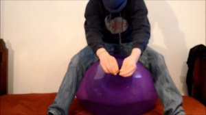 Pop Big purple balloon