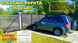 Откатные ворота своими руками, дешево всего за 240$, легко. Сделать ворота самому за 1 день!