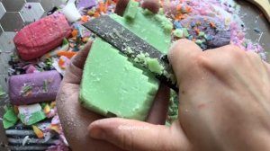 Asmr soap cutting, cutting cubes/ Резка хрустящих кубиков на мыле