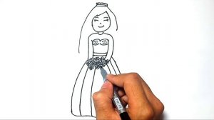 How to draw wedding groom and bride easy step by step for Beginner  | Jelly Colors Art