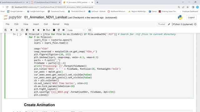 How to create Landsat NDVI timelapse animation with Python
