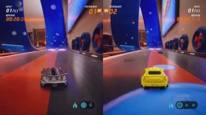 Hot Wheels Unleashed разделение экрана геймплей два игрока | гонки для детей
