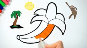 Bolalar uchun banan chizish/Drawing a banana for kids/Рисование банана для детей