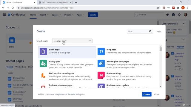 Atlassian Confluence Masterclass 2020 Lecture 29   Page Blueprints Meeting Notes Template