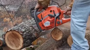 Husqvarna 592xp (93cc, 7.6HP), first start, big wood test, tacho RPM check, first cuts and more !!!