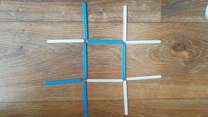 Переложи 3 палочки так, чтобы получилось три квадрата