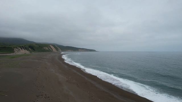 Охотское море,пляж около оз.Птичье,Сахалин 2021