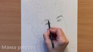 Милс Кел рисуем портрет карандашом