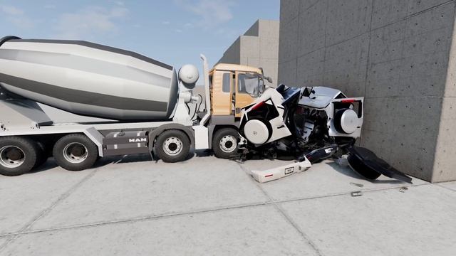 THREE Mercedes-Benz G63 VS MAN TGS ? 120 KM/H ? BeamNG.Drive CRASH test смотреть онлайн