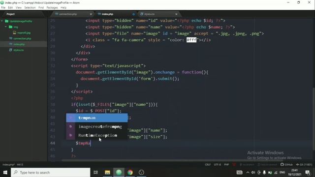 Update Profile Image Using PHP & MySQL | PHP & MySQL Tutorial