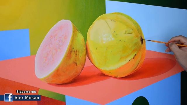 Como pintar FRUTAS al óleo ► PINTANDO guayabas ►Hiperrealismo técnica ► Pintura paso a paso смотреть онлайн