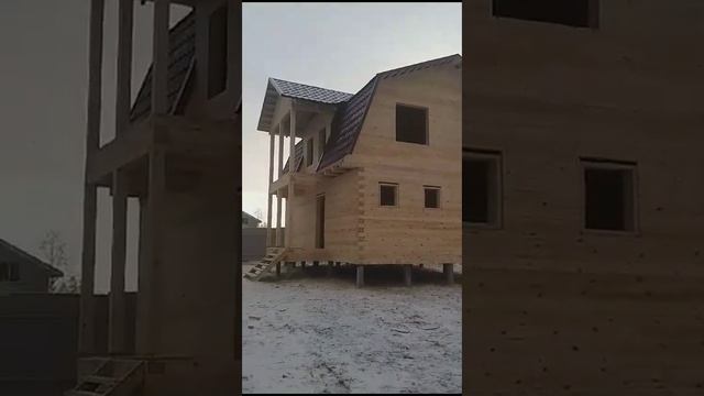 Отзыв | Одноэтажный дом с мансардой из профилированного бруса смотреть онлайн