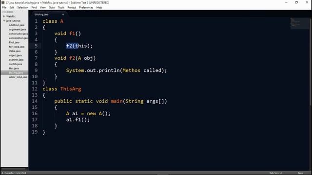 This Keyword As An Argument | Core Java Tutorial in Hindi (Part-18) смотреть онлайн