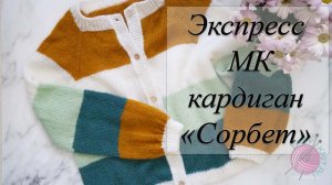 Экспресс МК кардиган "Сорбет" спицами