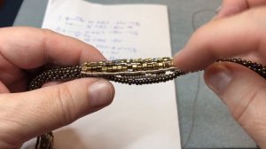 Лариат и браслет из бисера. Квадратный жгут.