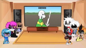 Mystery skulls and undertale react to frisk vs Betty(request)