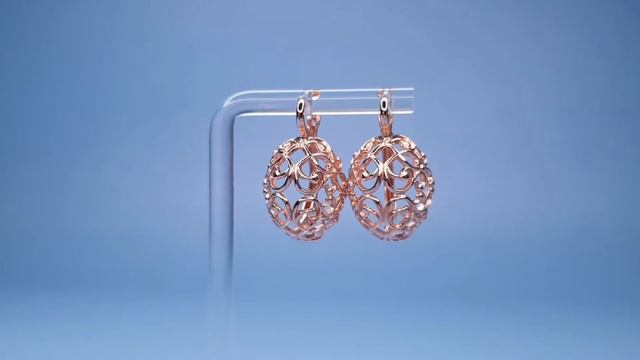 Серьги объемные Золочение