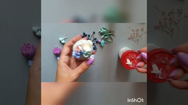 Мини топиарий из полимерной глины смотреть онлайн