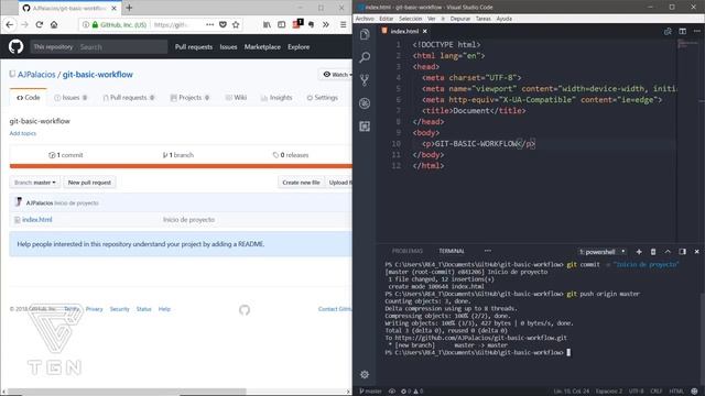 Tutorial Git - Flujo de trabajo смотреть онлайн