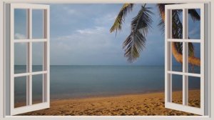 Fake Window Ocean (Projector) | Relaxing Ocean Sounds | Sleeping, Reading, Relaxation