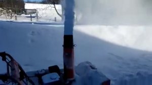 Чистим глубокий снег  китайским снегоуборщиком. 16 ,02,21