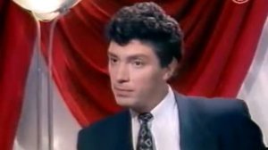 Жириновский против Немцова. Сок в студии. Россия. июнь 1995 г.