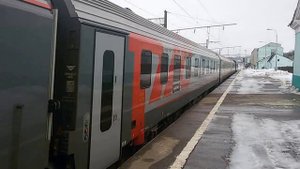 ЭП20-022 с фирменным поездом "Полонез" Прибытие на станцию Смоленск.