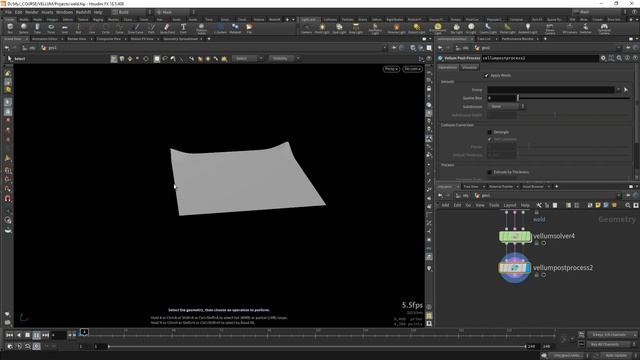 Урок Houdini "Разрезание в Vellum" смотреть онлайн