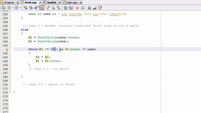 How to Create A Hash Table Project in C++ (Part 17) Remove Item Function , Case 3