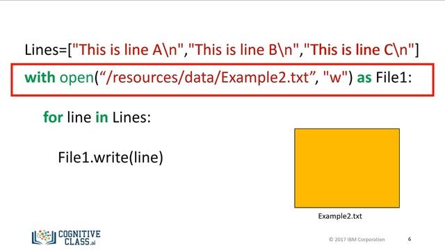 Python Basics Modul 4  PY0101EN   Writing files with open 2 50  Урок 2 (рус)
