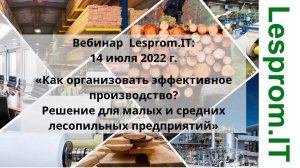 Как организовать эффективное производство? Решение для малых и средних лесопильных предприятий