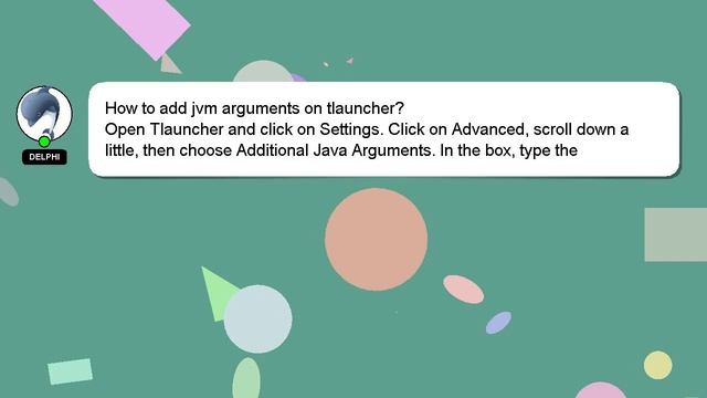 How to add jvm arguments on tlauncher?