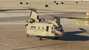 DCS CH-47F. Запуск, руление, взлет.