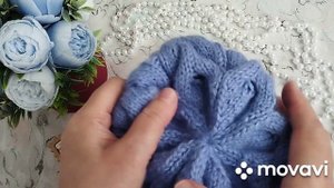 Вязание. ЖЕНСКАЯ ШАПКА из Alize Angora Gold. Готовая работа января. Обзор. /knitted_hat