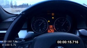 BMW 330d Xdrive (241hp) E91 0-200km/h full acceleration