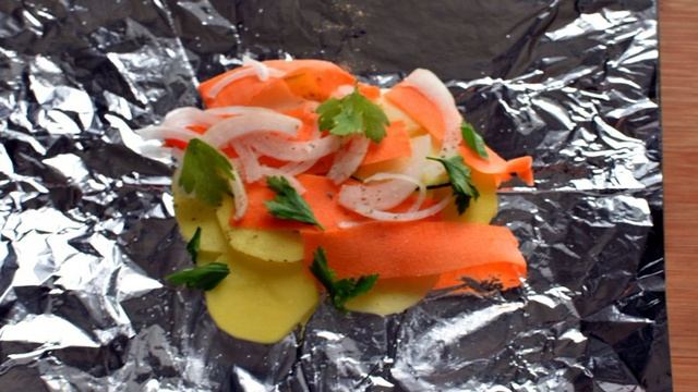 Порционная скумбрия в фольге