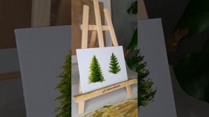 ВИДЕОУРОК как нарисовать ель масляными красками