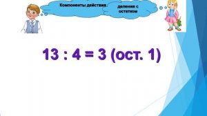 3 класс 3 четверть математика урок 3  Деление на однозначное число с остатком