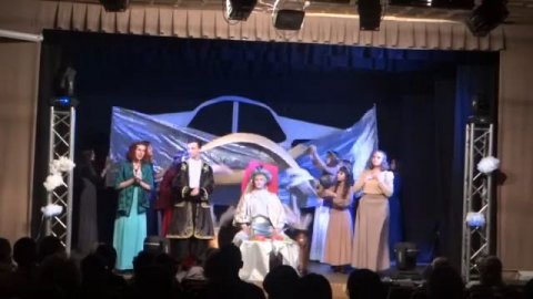 Выполненный проект для студентов колледжа культуры "посвящение в студенты"